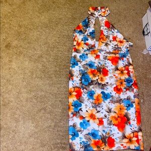 Akira Floral Halter Midi Dress